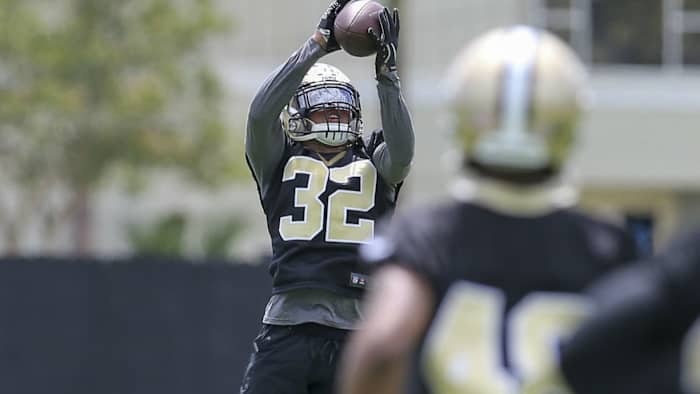Saints S Tyrann Mathieu at the team's training facility. Credit: USA TODAY 